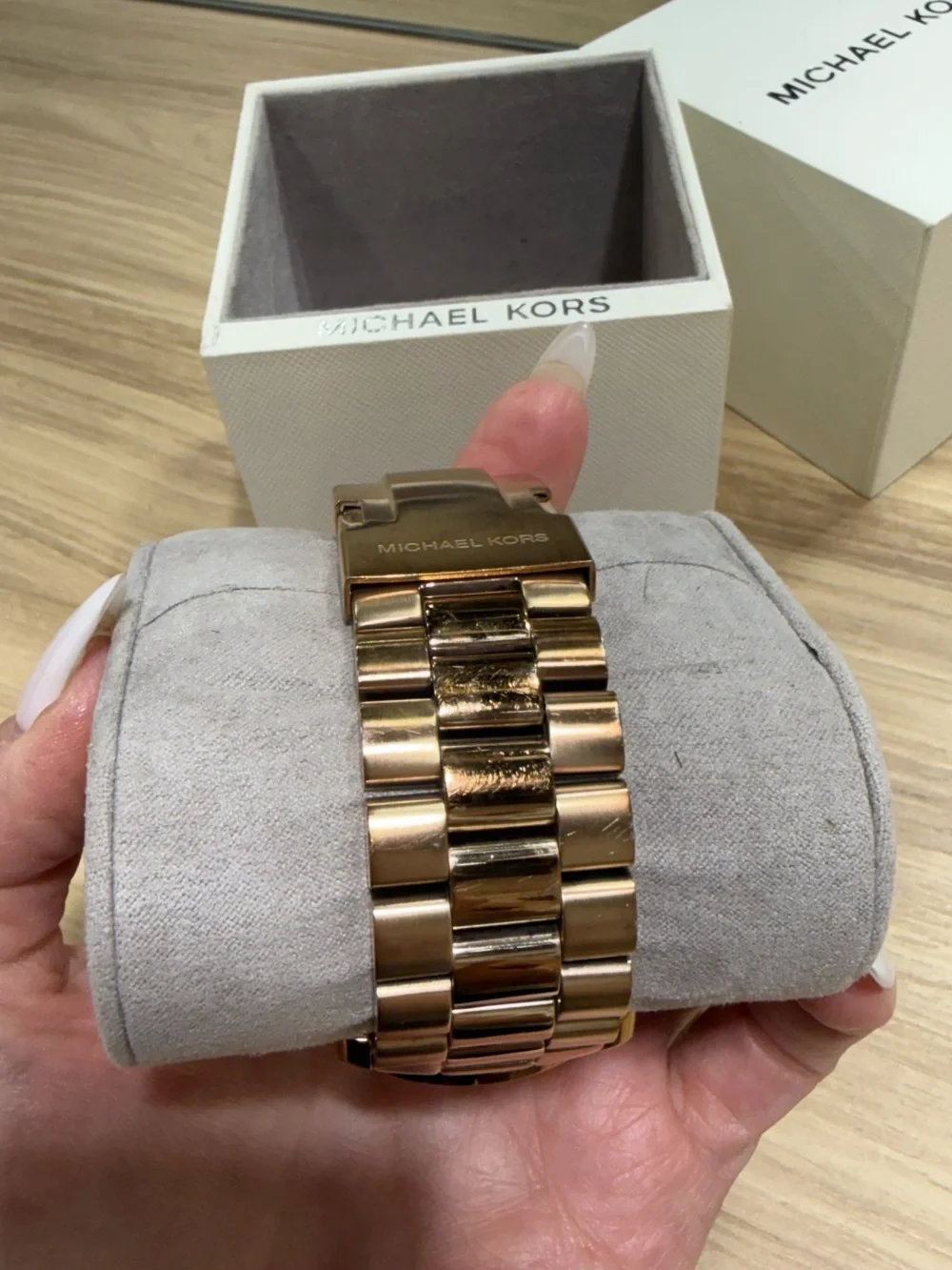 Michael Kors Oversized Rose Gold Chronograph Watch